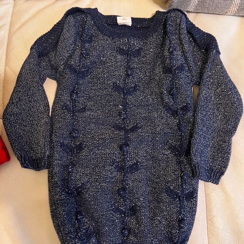 Egg Navy size 3Y girls sweater dress!